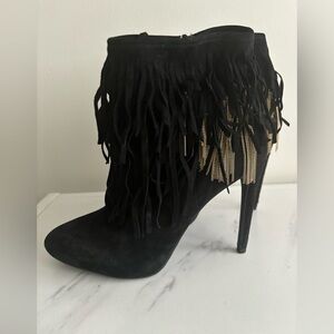 Gianni Bini fringe heeled booties